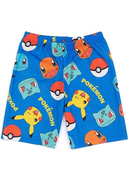 Pokemon Erkek Çocuk Alt Üst Şortlu Takım