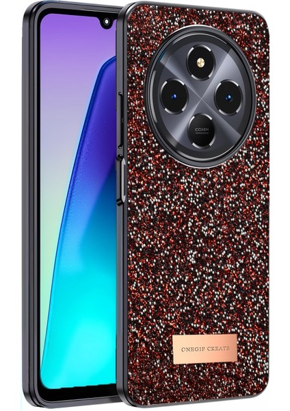 Onegif Xiaomi Redmi 14C Bright Simli Kapak - Derin Mor Glstd