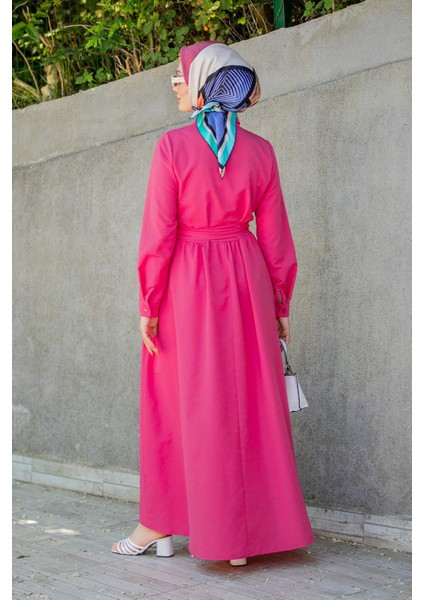 Qua Pamuk Cotton Bağlamalı Elbise-Pembe modelleri