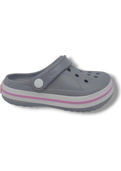 Cflex 22233 Kadın Gri Beyaz Pembe Sabo Terlik Sandalet