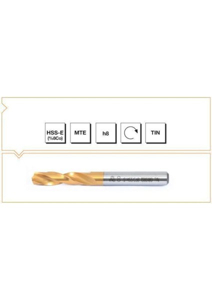 8 mm Kaynak Yeri Mat.ucu 8X39X79 Hss-Co8 Tın Uzun Mte