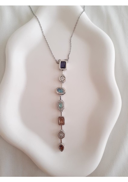 Çelik 7 Element Y Kolye Gümüş fiyatları