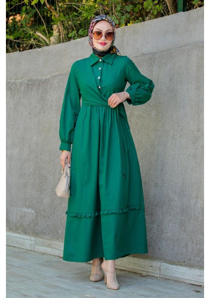 Mary Pamuk Cotton Yazlık Elbise-Zmrt