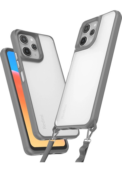 Xiaomi Redmi 12 Kılıf Penta Silikon Kılıf - Titan Gri Glstd