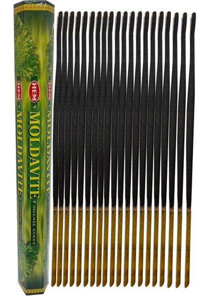 Moldavit Taşı 20 Çubuk Tütsü - Moldavite