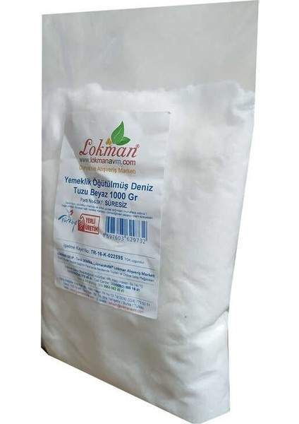 Yemeklik Öğütülmüş Deniz Tuzu Beyaz 1000 gr modelleri