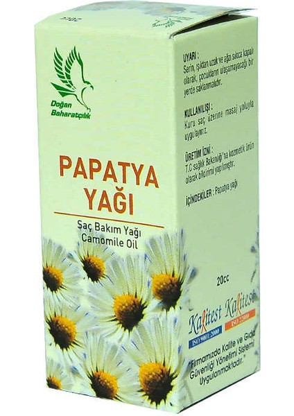 Papatya Yağı 20 cc modelleri