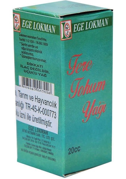 Tere Tohumu Yağı 20 cc