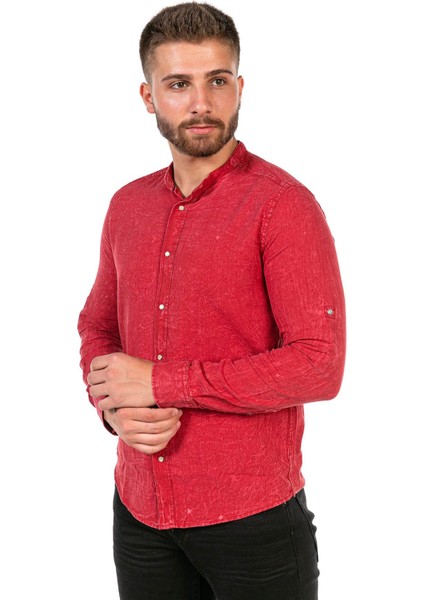 Çıtçıtlı Hakim Yaka Uzun Kol Gömlek modelleri