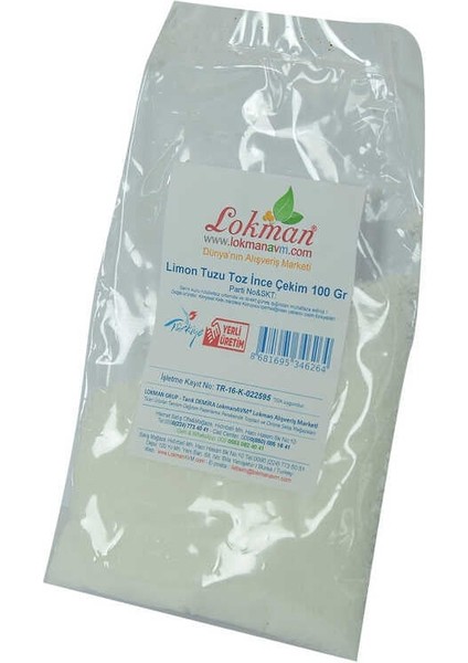 Limon Tuzu Toz İnce Çekim 100 gr Paket modelleri