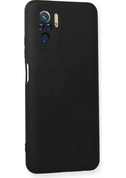 Xiaomi Redmi Note 10 Kılıf Nano Içi Kadife Silikon - Siyah Glstd