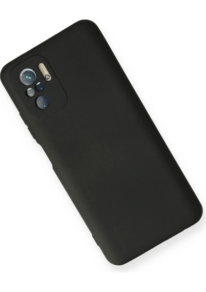 Xiaomi Redmi Note 10 Kılıf Nano Içi Kadife Silikon - Siyah Glstd