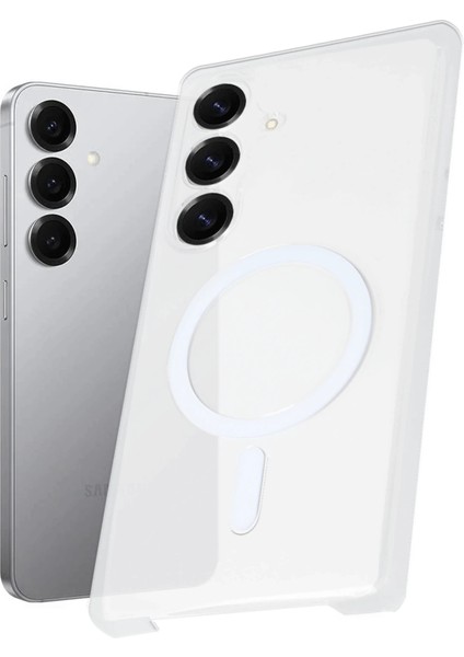 Samsung Galaxy S25 Plus Kılıf Pc Zara Magsafe Şeffaf Kılıf - Şeffaf Glstd