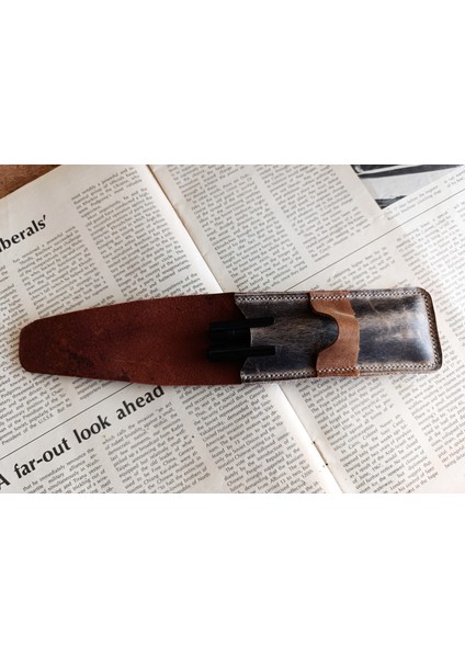 Crazy Hors Hakiki Deri El Emeği Özel Kalemleriniz Için Kalemlik Kalem Kutu 27 cm 6 cm W125 fırsatları