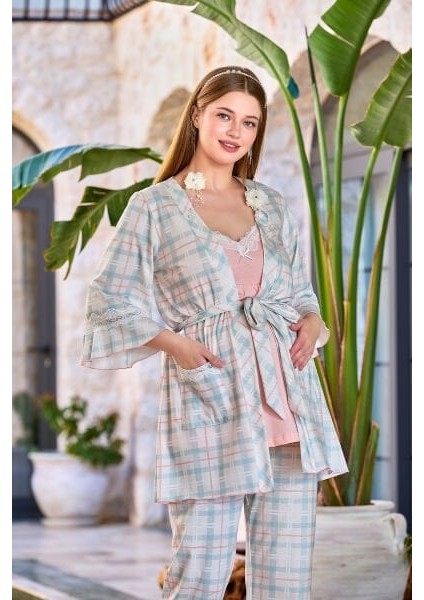 Kadın 25631 Pudra Hamile Pijama Takımı