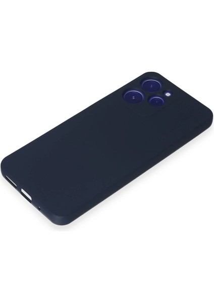 Xiaomi Redmi 12 Kılıf Nano Içi Kadife Silikon - Lacivert Glstd