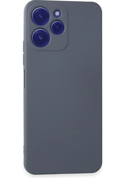 Xiaomi Redmi 12 Kılıf Nano Içi Kadife Silikon - Gri Glstd