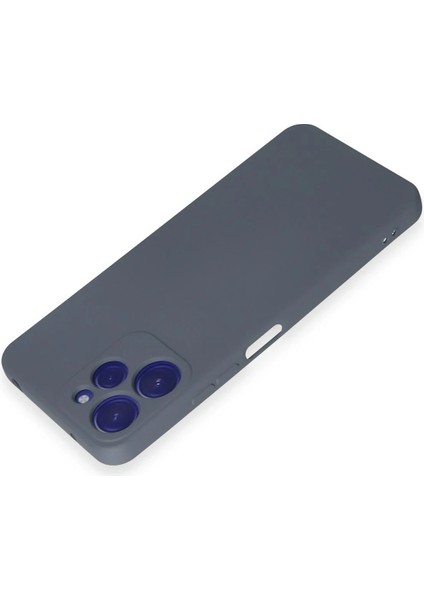Xiaomi Redmi 12 Kılıf Nano Içi Kadife Silikon - Gri Glstd