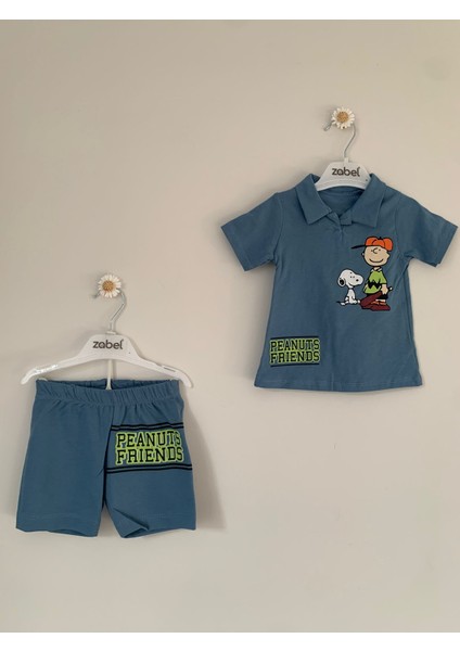 Erkek Bebek Baskılı Yazlık Şort Takımı