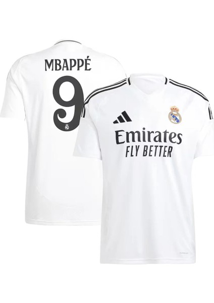 Real Madrid Mbappe 9 Numara Beyaz 24/25 Sezon Çocuk Alt Üst Takımı T-Shrt 4 Parça