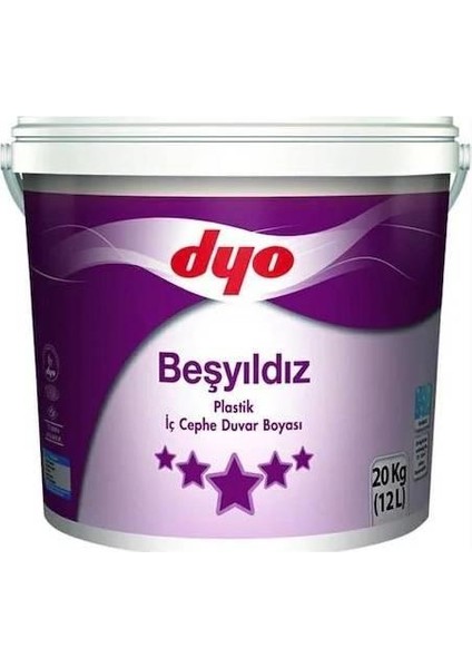 Beşyıldız Plastik Iç Cephe Boyası 20 kg Sade Gri 7571