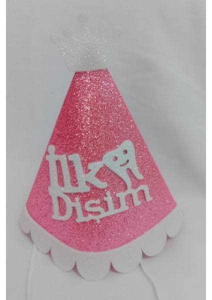 Kukuleta Pembe Renk Ilk Dişim Şapkası Ilk Dişim Partisi Süsü Ilk Dişim Bebek Şapkası Süsü