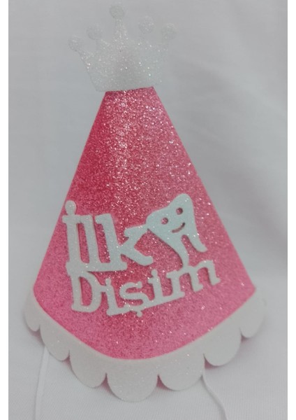 Kukuleta Pembe Renk Ilk Dişim Şapkası Ilk Dişim Partisi Süsü Ilk Dişim Bebek Şapkası Süsü