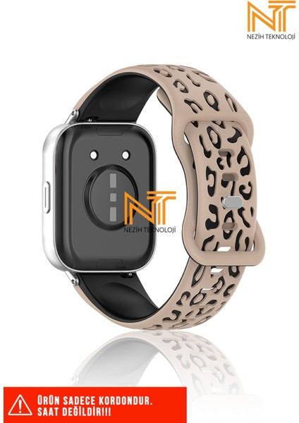 Xiaomi Redmi Watch 5 Active / Redmi Watch 5 Lite Uyumlu Leopar Desenli Silikon Kordon