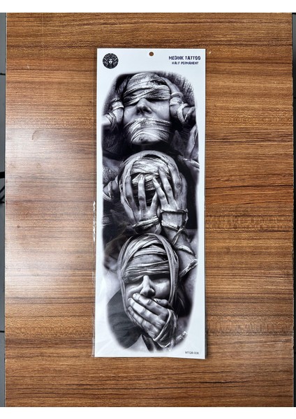 Gerçekci Tam Kol Kaplama Geçici Dövme Sticker Tattoo