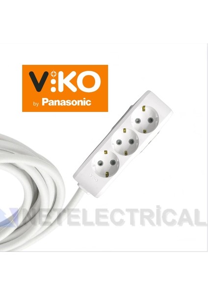 Multi-Let | Üçlü 22 Metre Topraklı Çocuk Korumalı Grup Priz - 3'lü, 22 M, (3x2.5 Ttr Tam Bakır Kalın Kablolu)