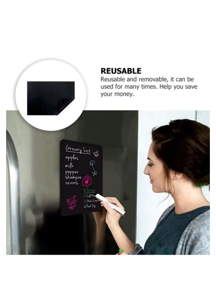 Buzdolabı Mıknatısı 1 Adet 25 x 30 Çocuk Kara Tahta Manyetik Yazı Tahtası Planlayıcısı Mesaj Panosu