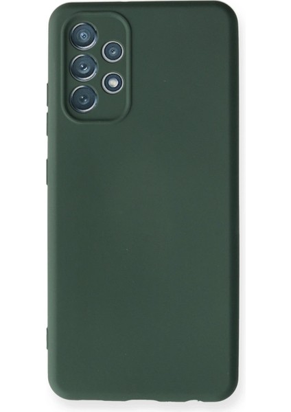 Samsung Galaxy A32 Kılıf Nano Içi Kadife Silikon - Koyu Yeşil Ferrg