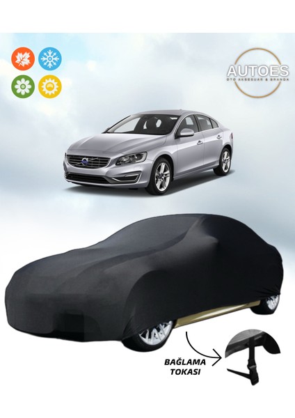 Volvo S60 Branda Lüx Kalite Araba Brandası,oto Branda Alttan Bağlama Tokalı Siyah