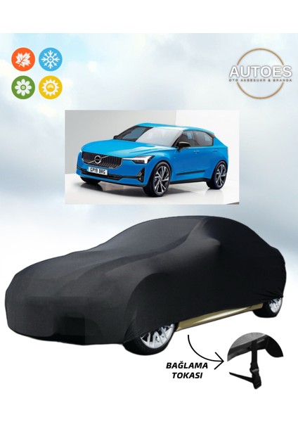 Volvo V40 Branda Lüx Kalite Araba Brandası,oto Branda Alttan Bağlama Tokalı Siyah