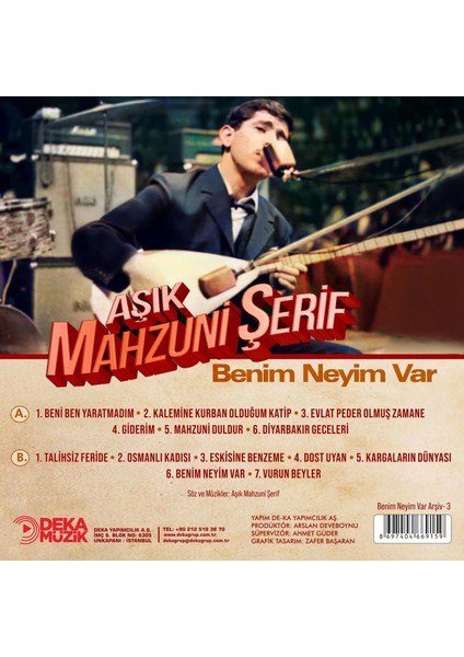 Aşık Mahzuni Şerif - Benim Neyim Var (Plak)