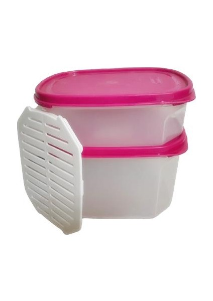 Moon Star Peynir Saklama Kabı Süzgeçli Hava Sızdırmaz 1,8+0,9 LITRE-MID-ST200