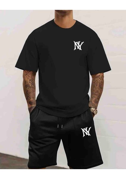 Ny Baskılı Özel Tasarım Oversize Alt Üst Takım