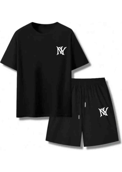 Ny Baskılı Özel Tasarım Oversize Alt Üst Takım
