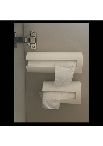 Dolap Içi Çöp Poşeti Düzenleyici Beyaz 16CM /11CM
