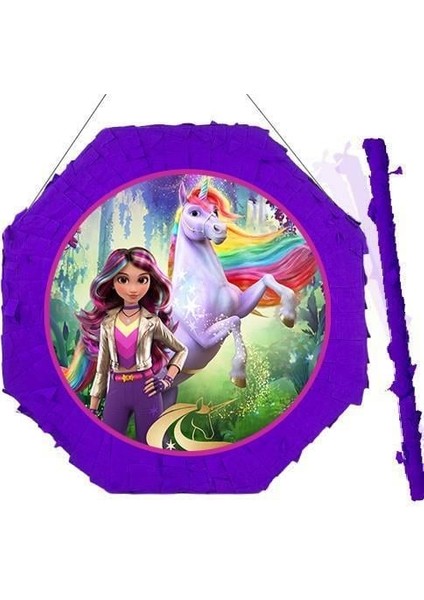 Pinyata Unicorn Akademi Pinyata 42 cm + Sopası