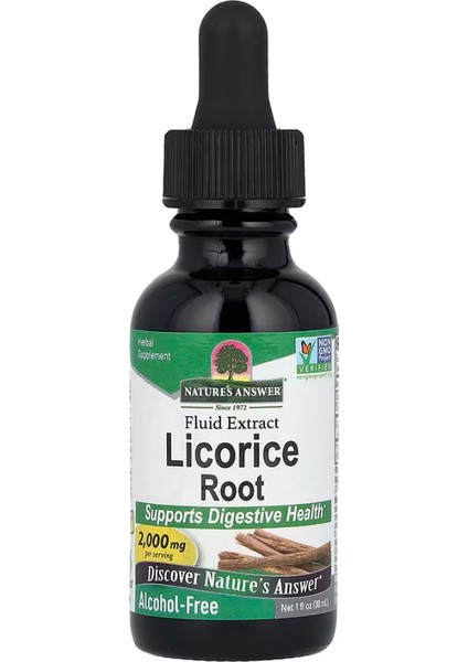 Licorice Root Fluid Extract, Alcohol-Free, 2,000 Mg, 1 Fl Oz (30 Ml)