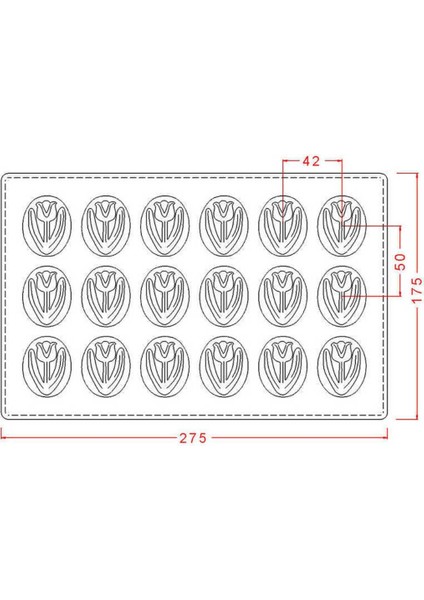 Polikaron Çikolata Kalıbı Oval Praline Mould No: 64