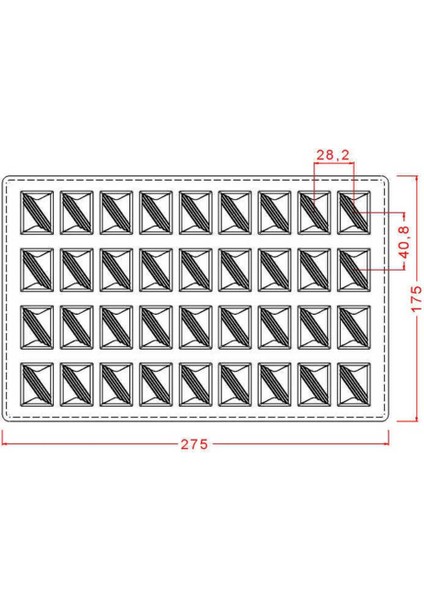 Polikaron Çikolata Kalıbı Rectangular Praline With Stripes Mould No: 22