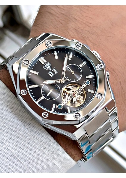 TI-610D Tıger Çelik Otomatik Erkek Saati