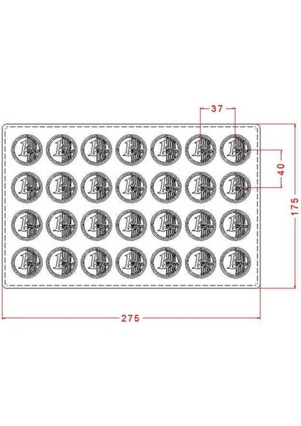 Polikaron Çikolata Kalıbı Round Pralines Mould No: 805