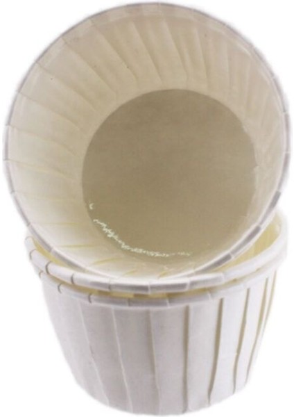Cupcake Kalıbı Minik Boy Düz Renk 38X30 mm - 50 Adet Beyaz