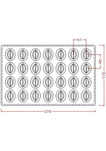 Polikaron Çikolata Kalıbı Oval Praline Mould No: 745 modelleri