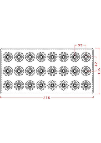 Polikaron Çikolata Kalıbı Flower Dome Praline Mould No: 556
