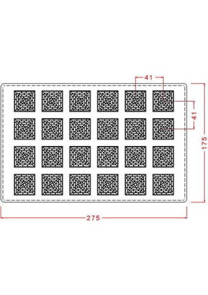 Polikaron Çikolata Kalıbı Square Pralines Mould No: 191 modelleri
