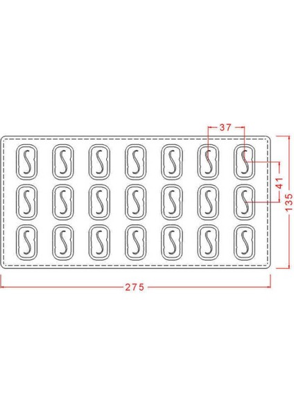 Polikarbon Çikolata Kalıbı Rectangular Praline With Design Mould No: 7 modelleri